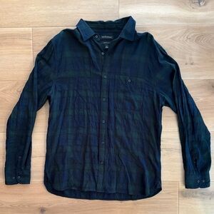 Banana Republic Tartan Plaid Button-Down Shirt Size L
